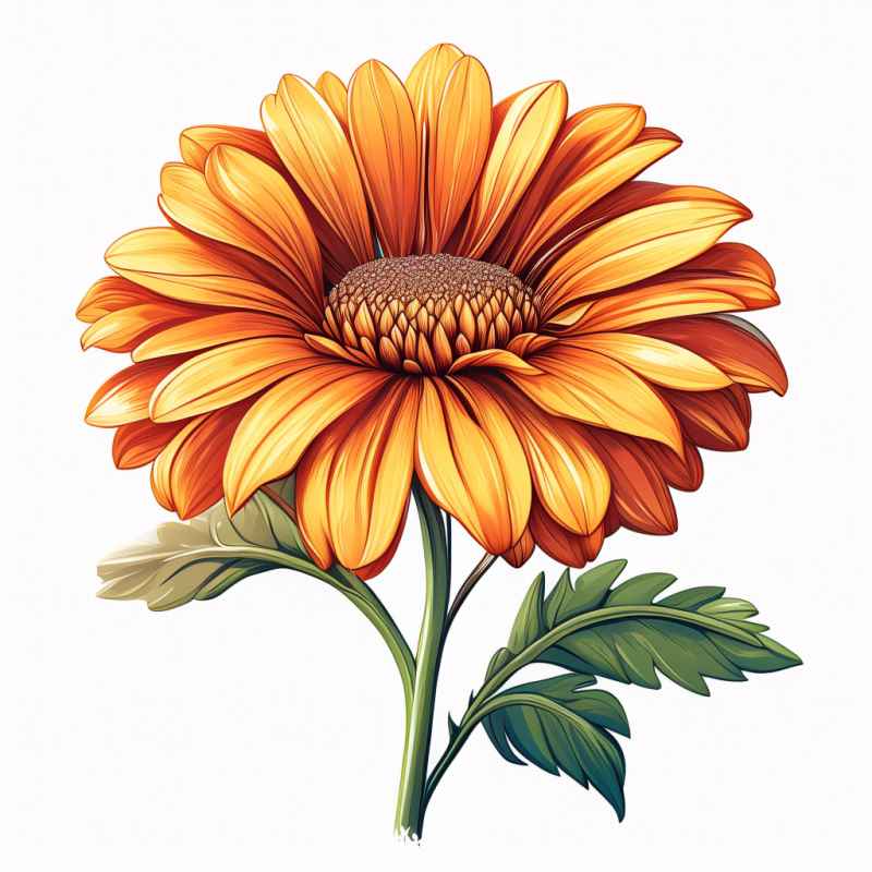 春季金盏菊扁平插画 5