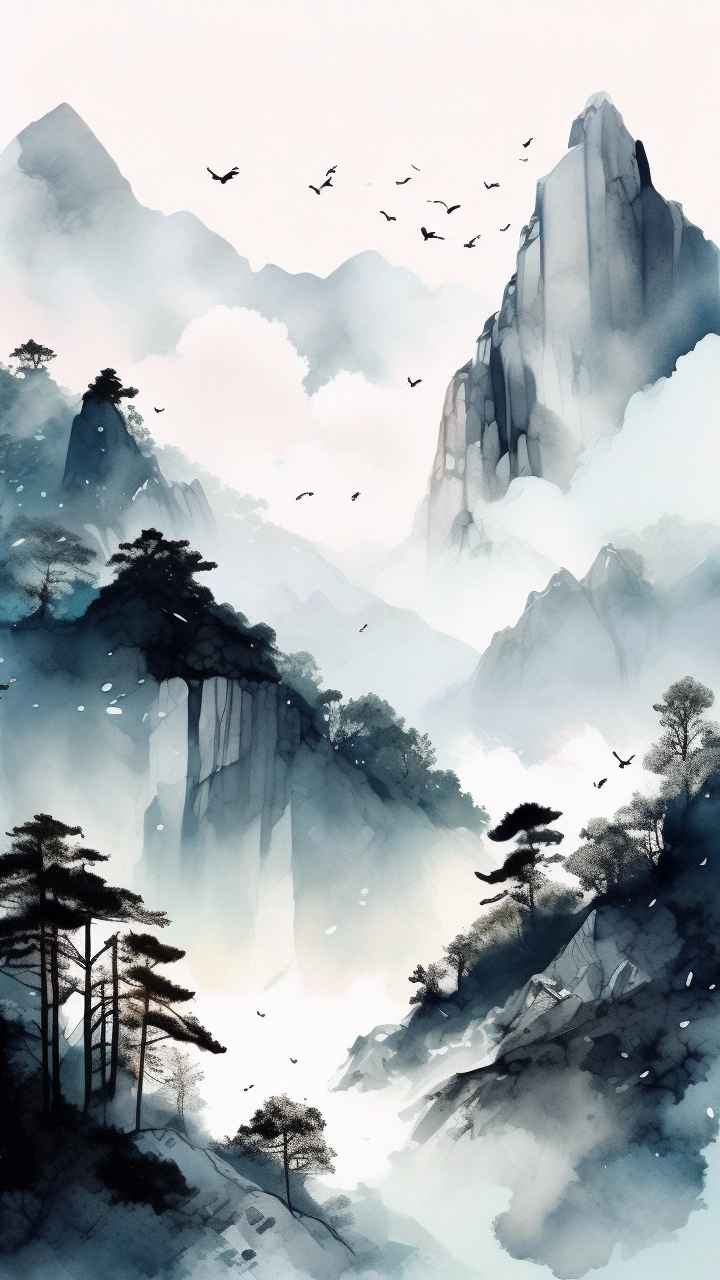 山水画国风背景 45