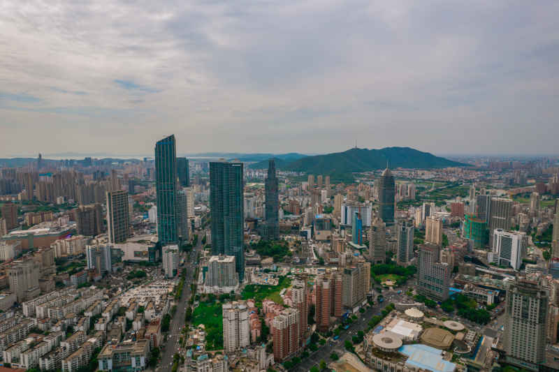 航拍 江苏 无锡 城市 风光 无锡建设