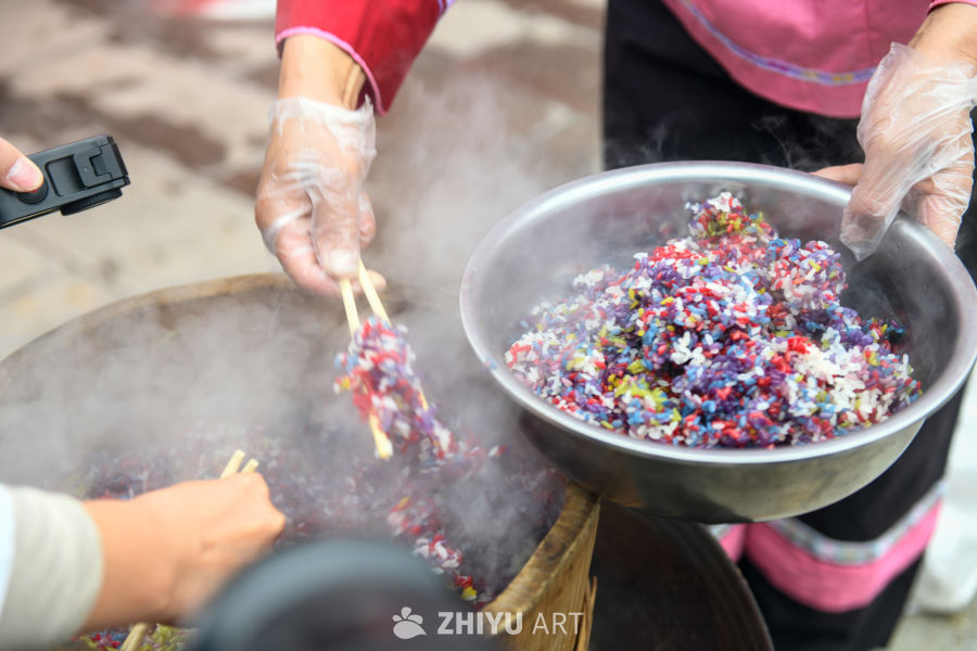 五色糯米饭  大米糯米米饭 3