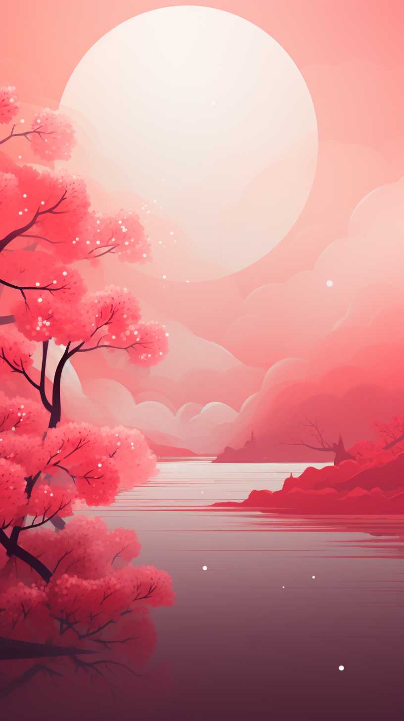 红色背景艺术图