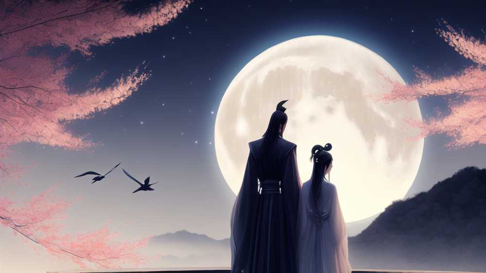 七夕情人节国潮七夕插画七夕节日情侣