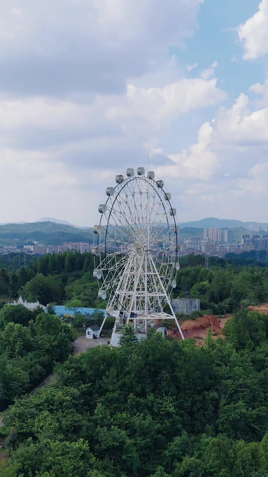 旅游景区江西赣州五龙客家风情园4A景区竖屏