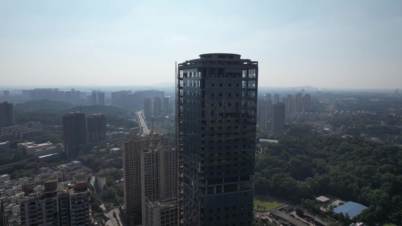  湖南衡阳第一高楼建筑航拍