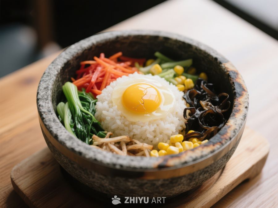 石锅拌饭：色彩丰富的传统美食 561