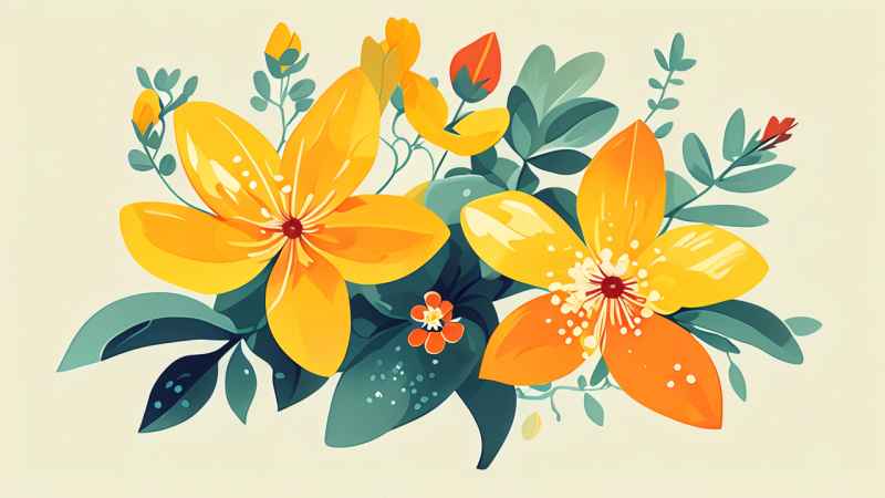迎春花春季插画 35