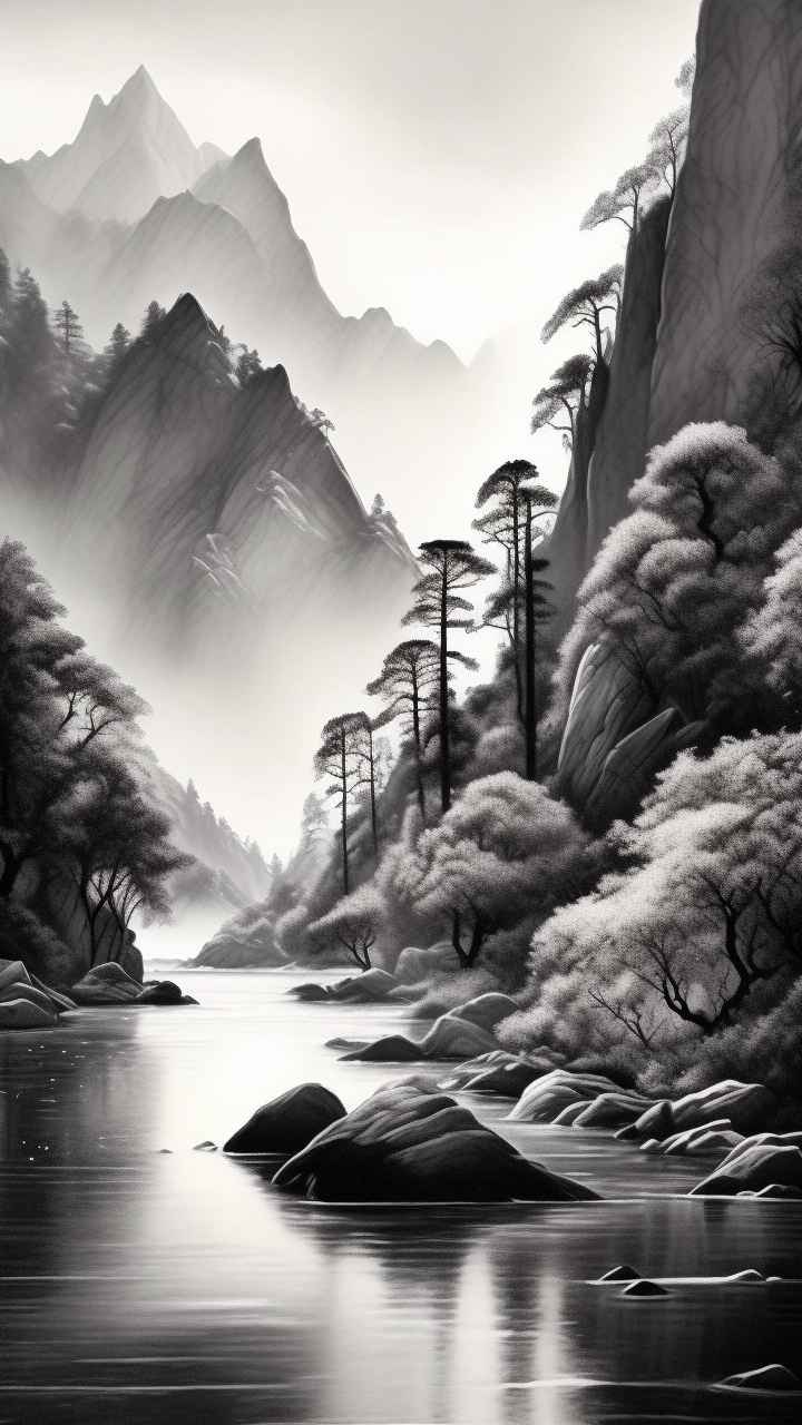 山水风景插画 50