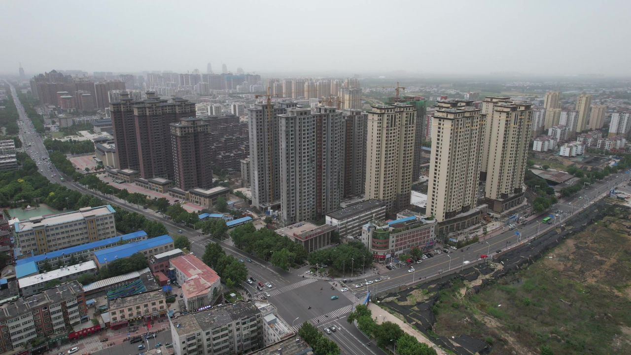 河北邢台城市风光航拍 