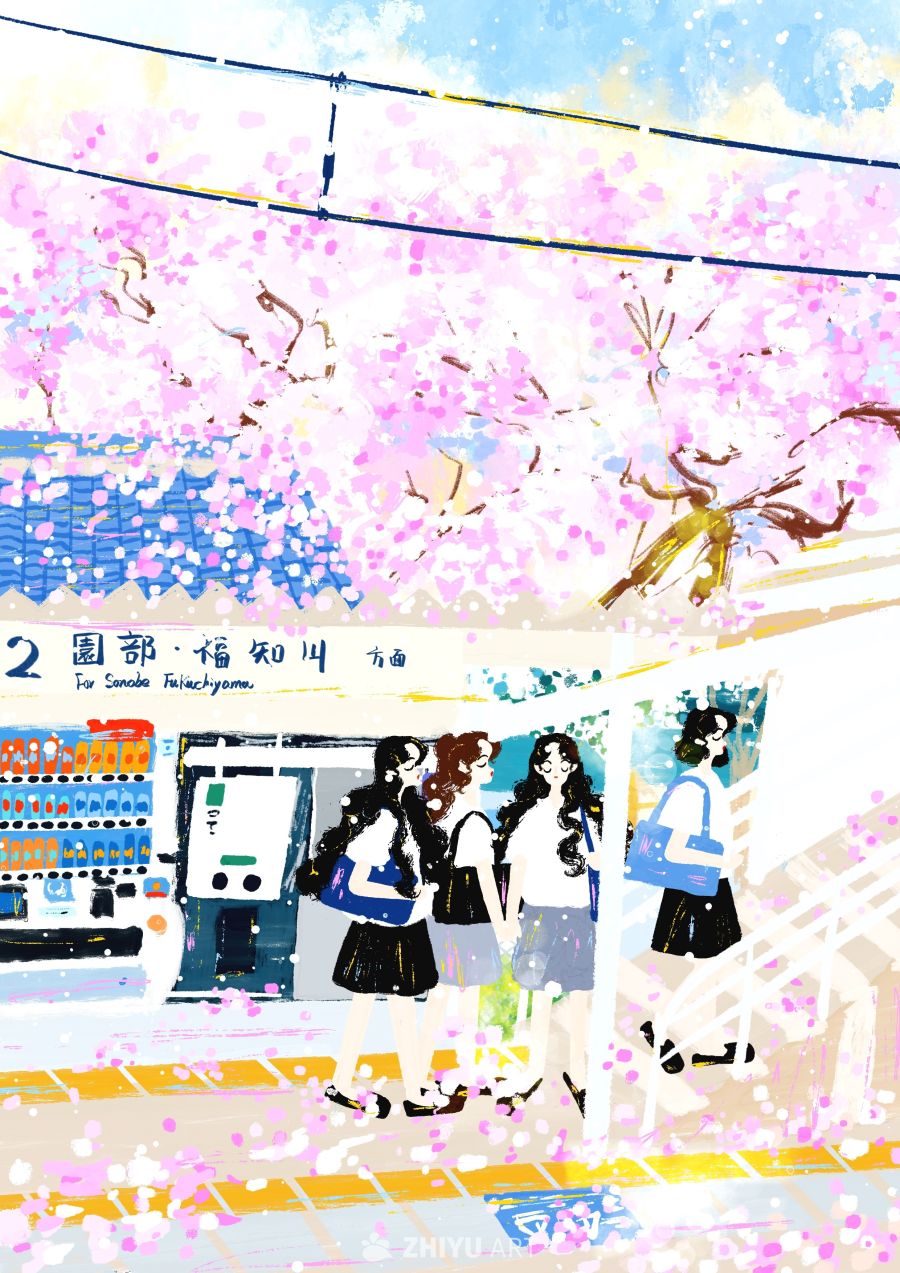 原创治愈插画作品素材四季节气节日自然 114