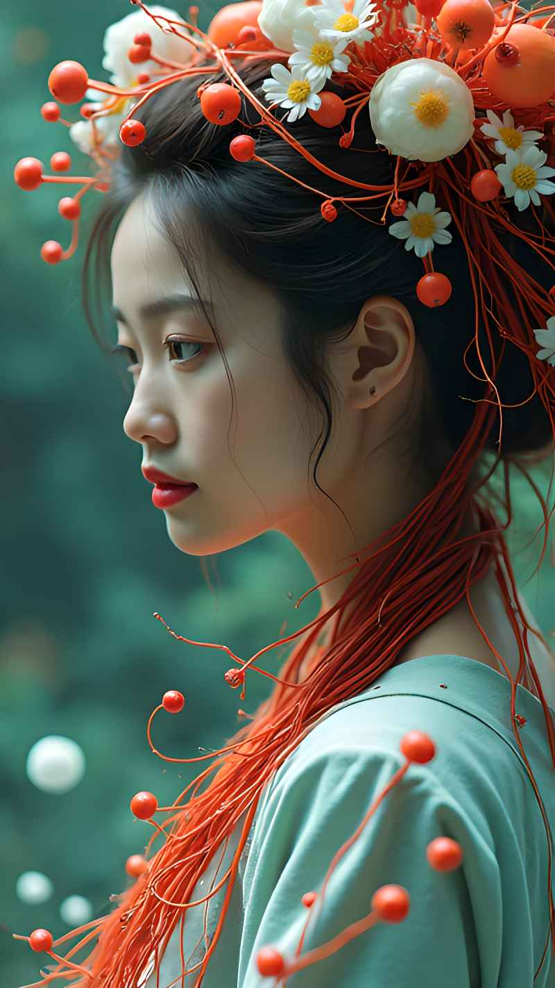 森林系列五颜六色古风艺术美女 30