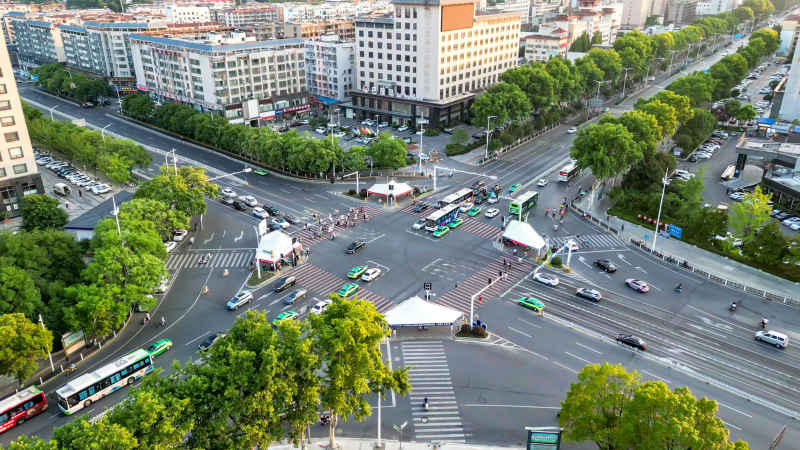 湖北襄阳城市风光旅游景区航拍摄影图 