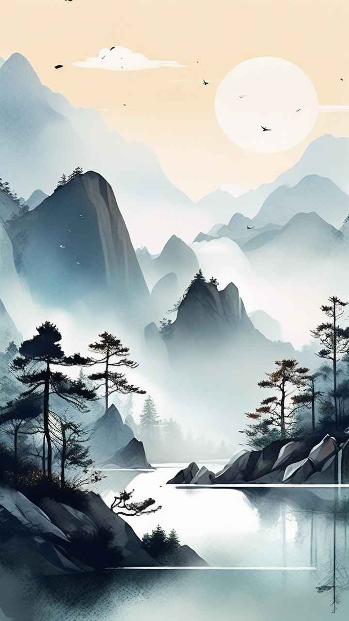 山水画国风背景 14