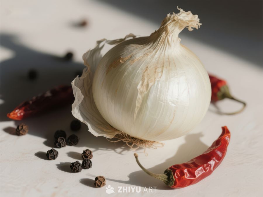 大蒜与辣椒的静物组合 47