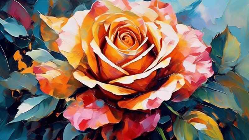 抽象花卉玫瑰插画 25
