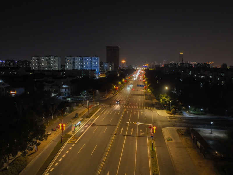 航拍昆山城镇道路风光新春氛围 77