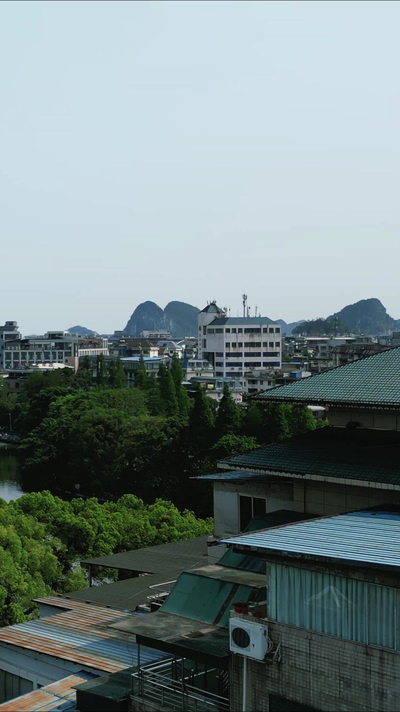 广西桂林漓江山水风光航拍