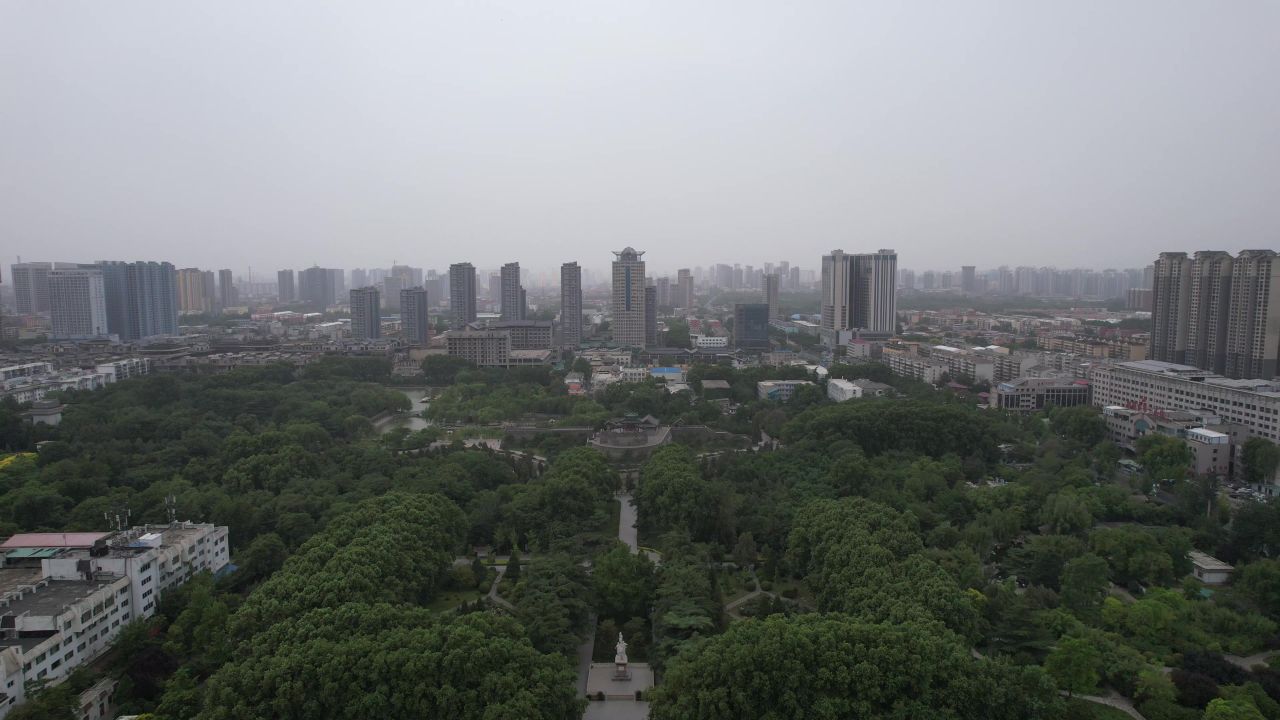 河北邯郸城市风光航拍