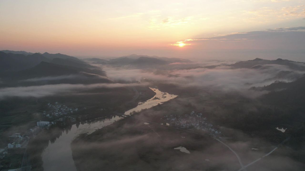 齐云山日出延时航拍