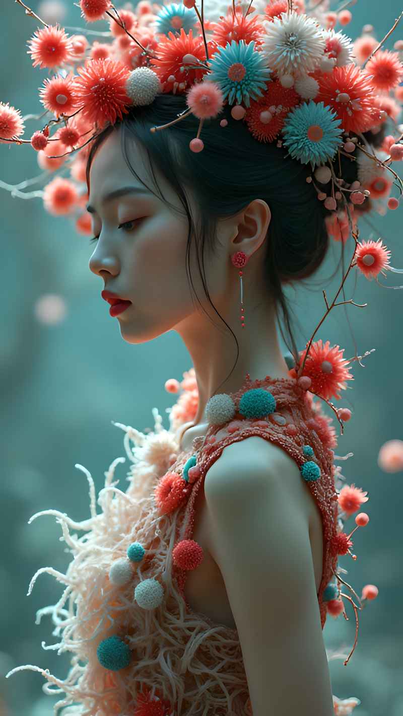 森林系列五颜六色古风艺术美女 9