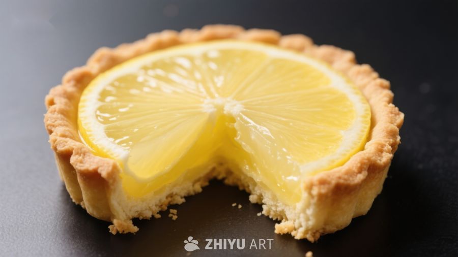 柠檬挞特，切开一角展示果香