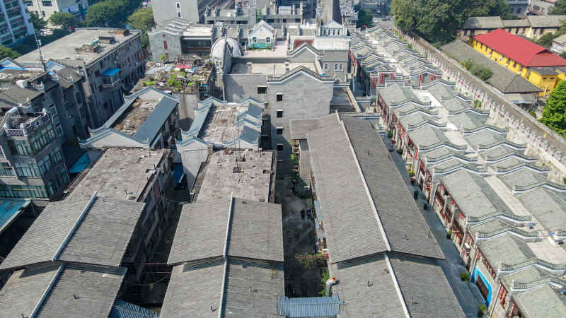 福建汀州古城航拍图 