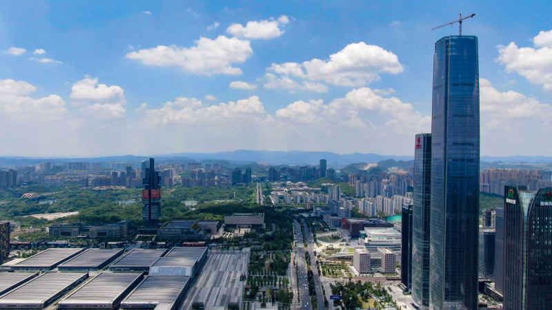 贵州贵阳城市建设航拍摄影图