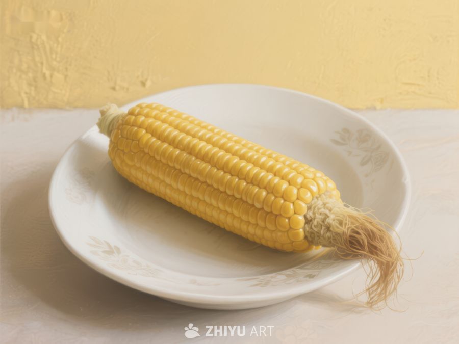 盘中的新鲜玉米 254