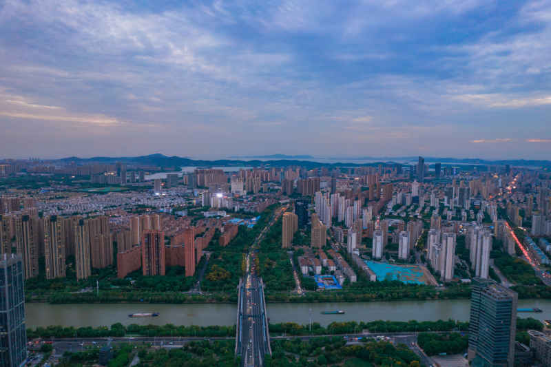 航拍 江苏 无锡 城市 风光 无锡建设