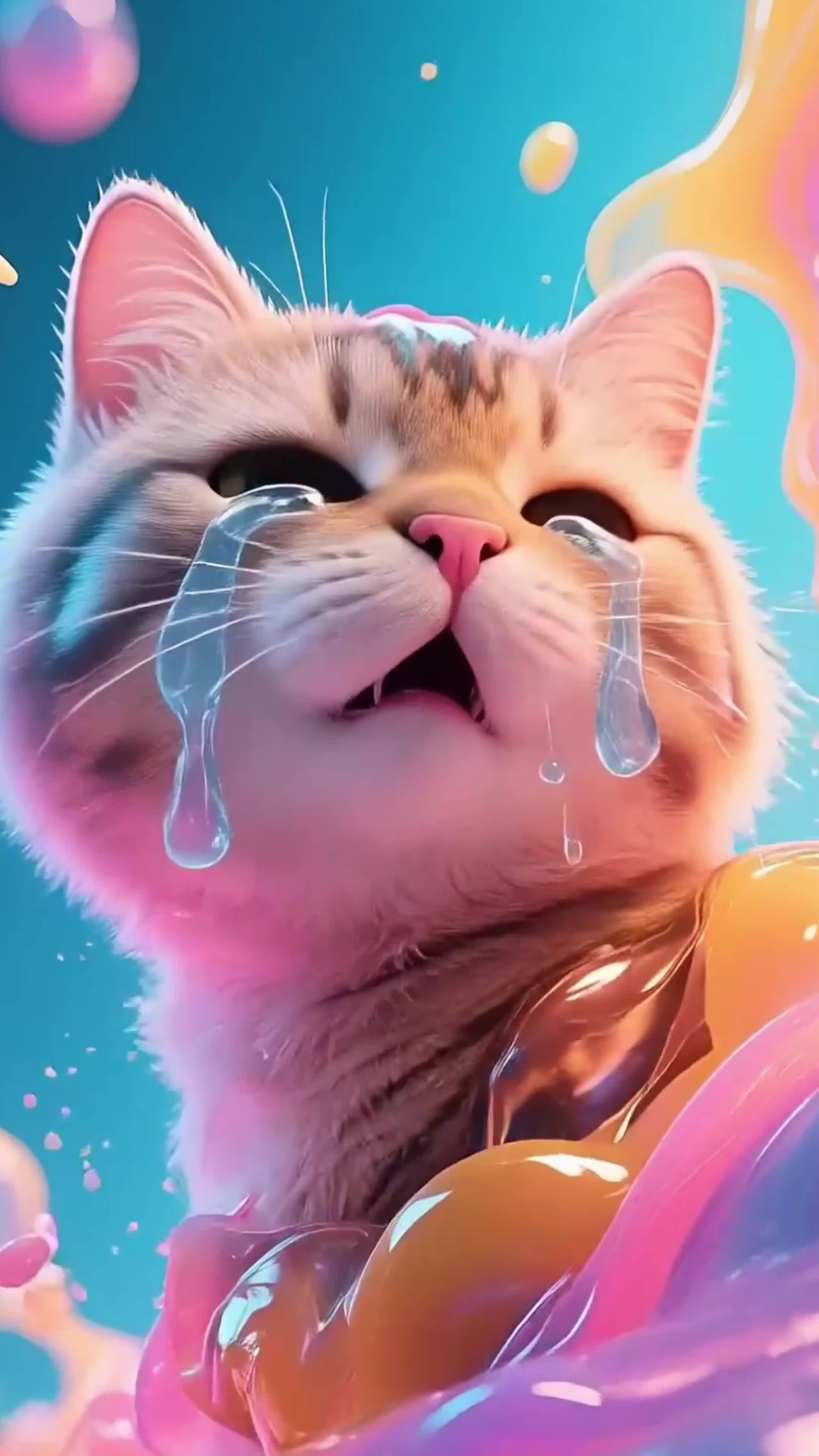 流泪的猫咪