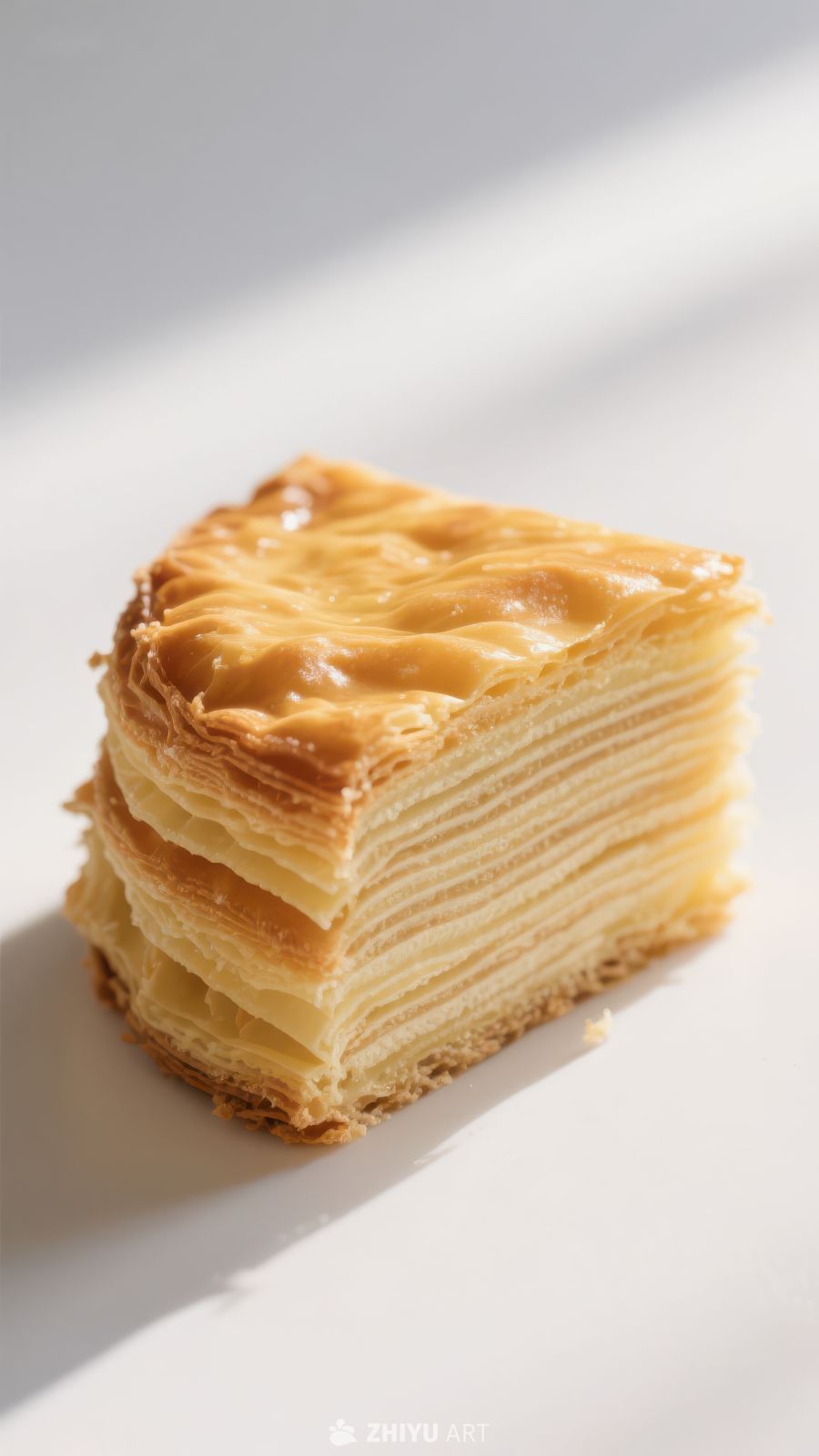 层层叠叠的酥皮糕点