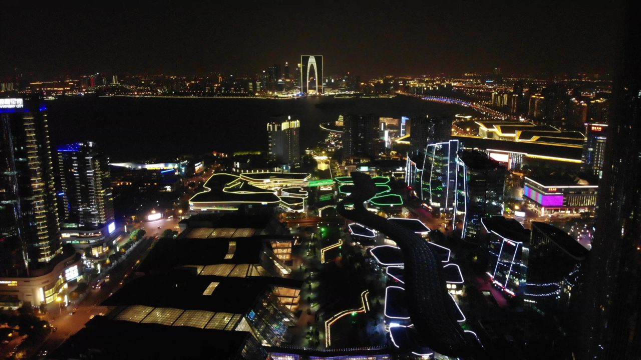 苏州金鸡湖夜景