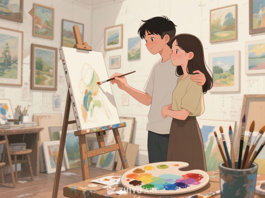 画室中的温馨创作时光 382
