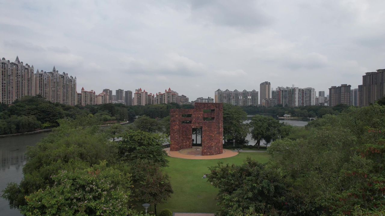广东佛山亚洲艺术公园航拍