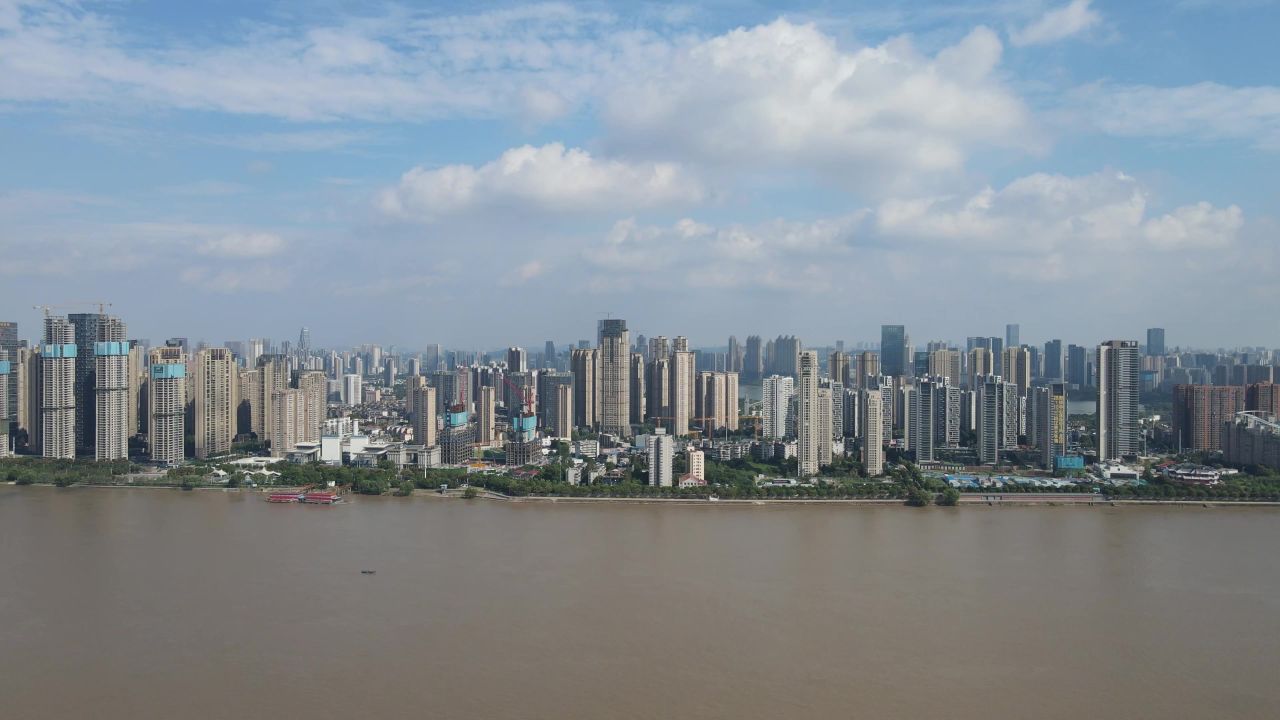  武汉城市风光天际线航拍