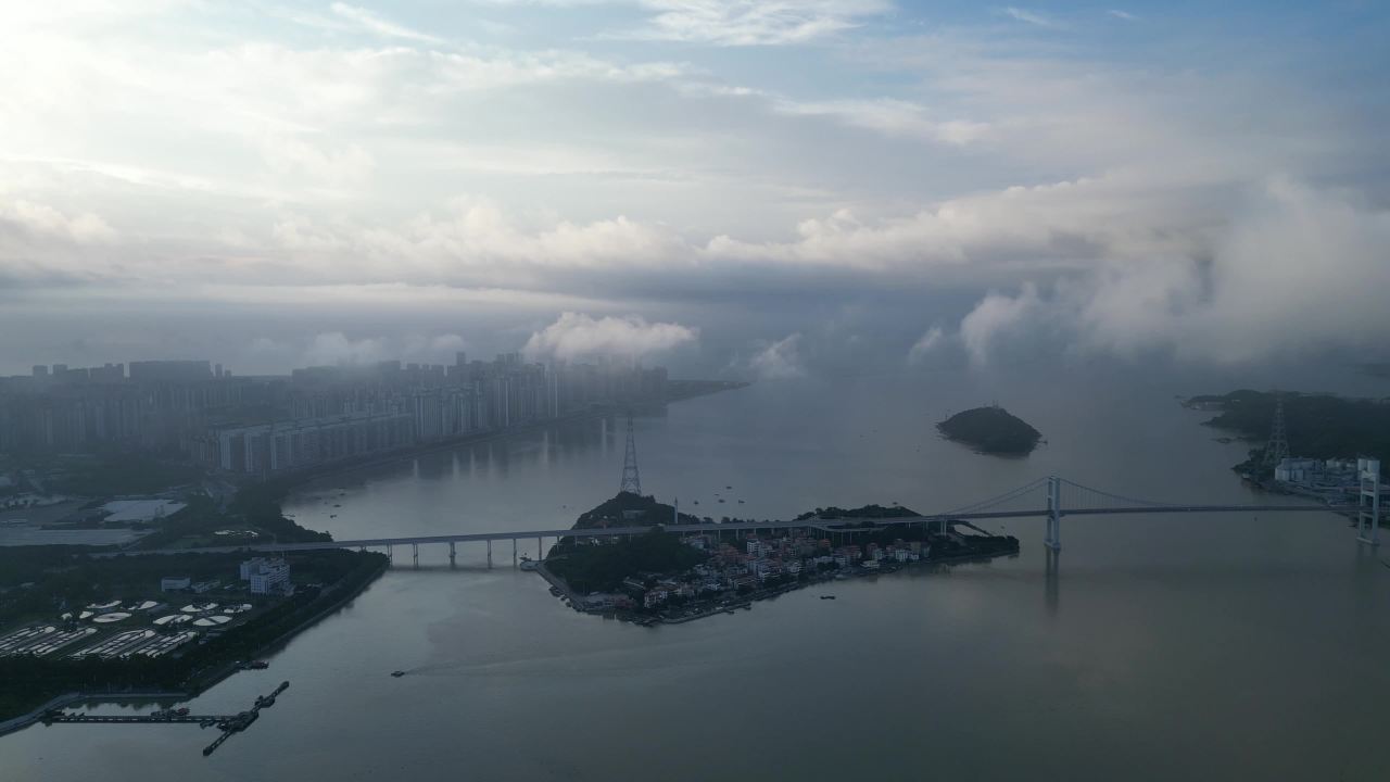 广东汕头海湾大桥航拍