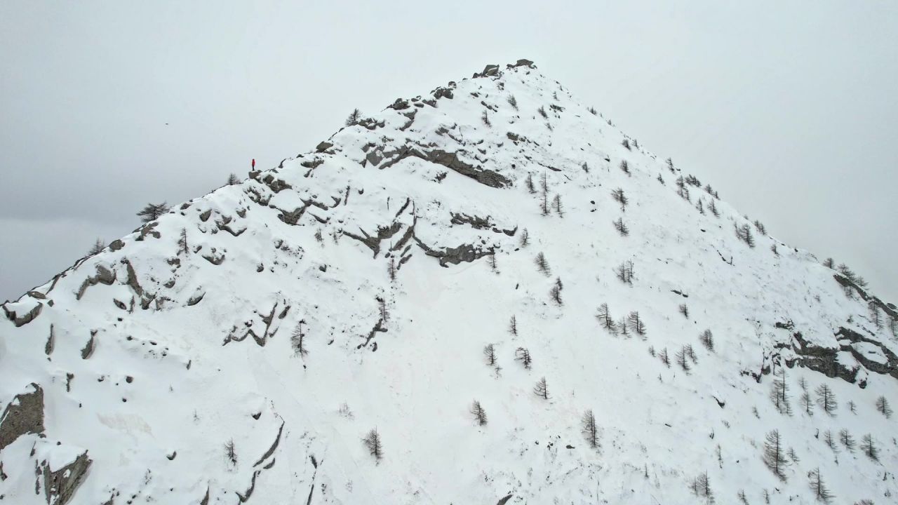 太白山云海雪景航拍