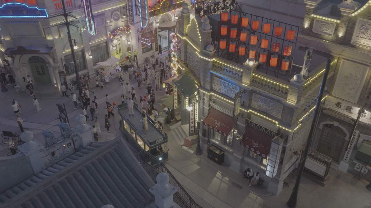 夜幕下的繁华夜市