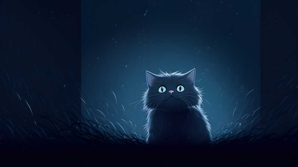 夜晚下的猫