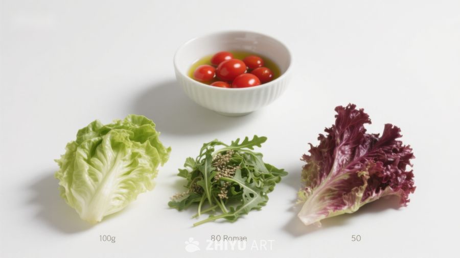 新鲜蔬菜与樱桃番茄摆盘