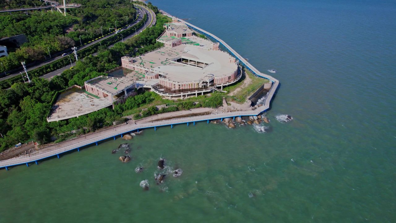 航拍厦门白石炮台遗址
