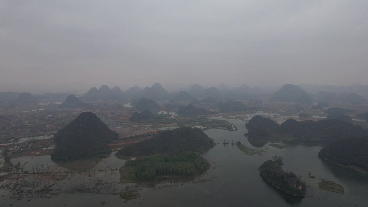  云南普者黑5A景区航拍 