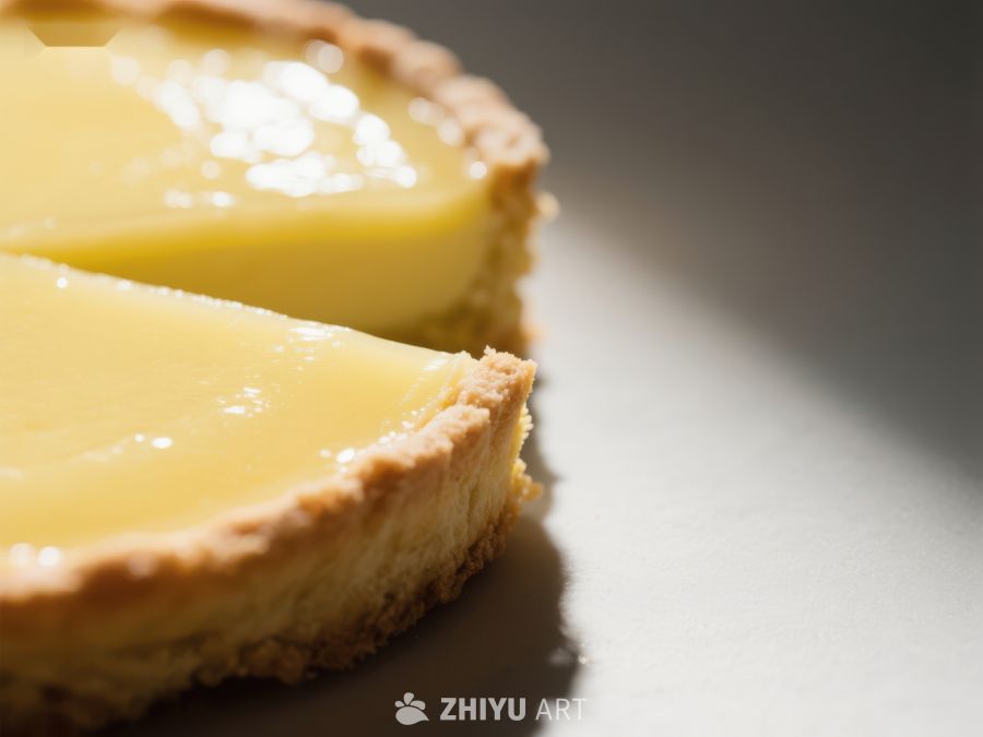 柠檬挞特写，诱人甜点