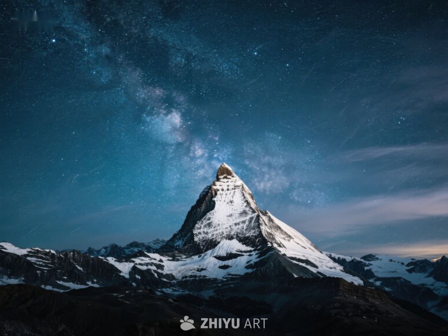夜空下的雪山奇景 390