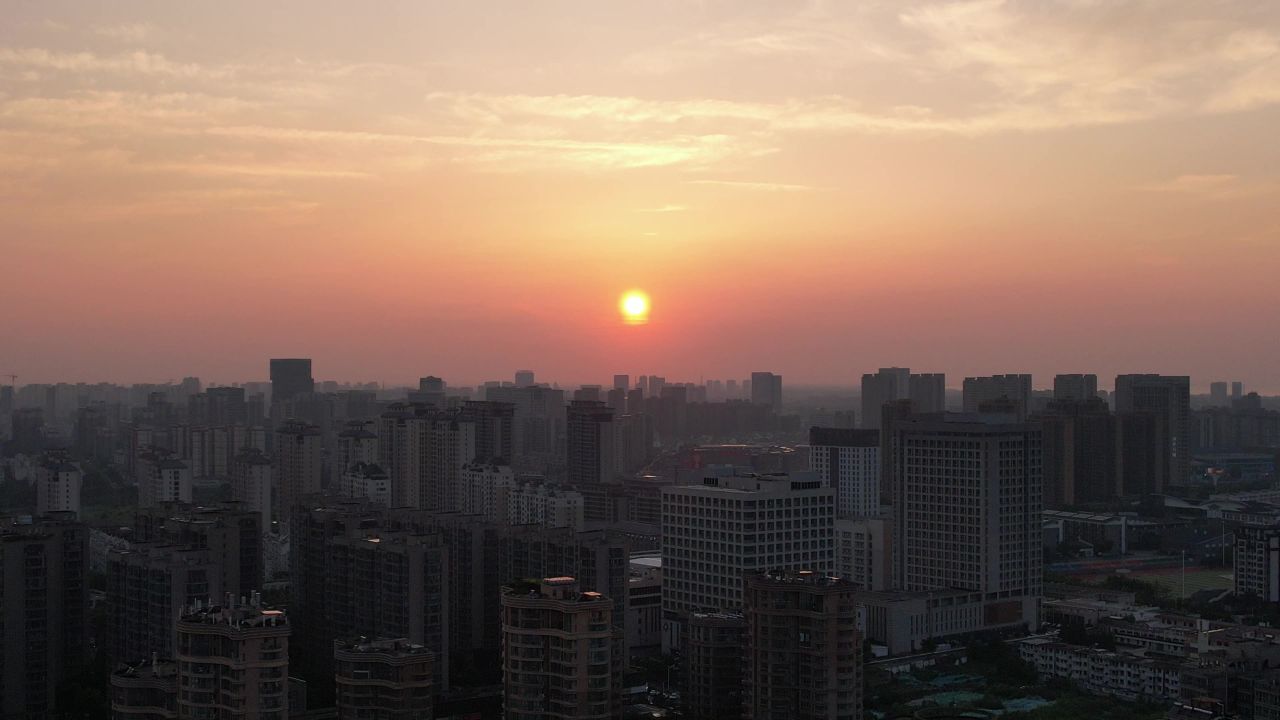 江苏宿迁城市风光地标建筑航拍 
