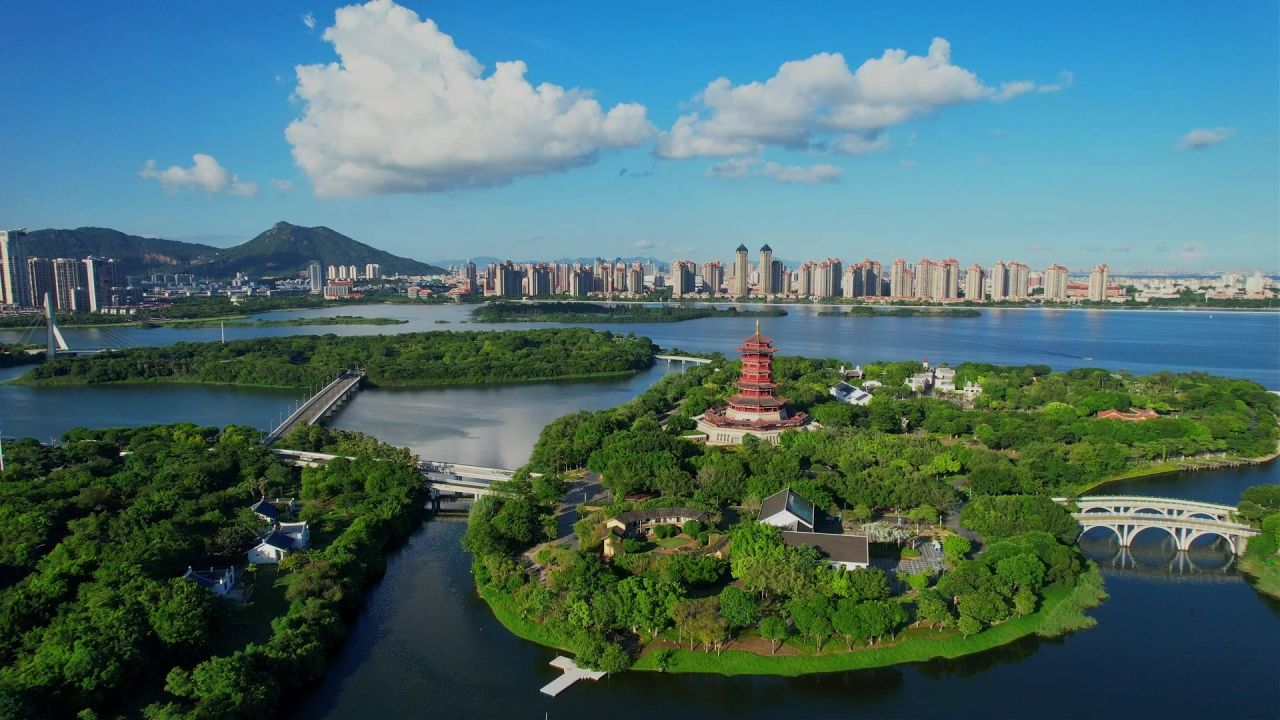 厦门航拍园博苑景观