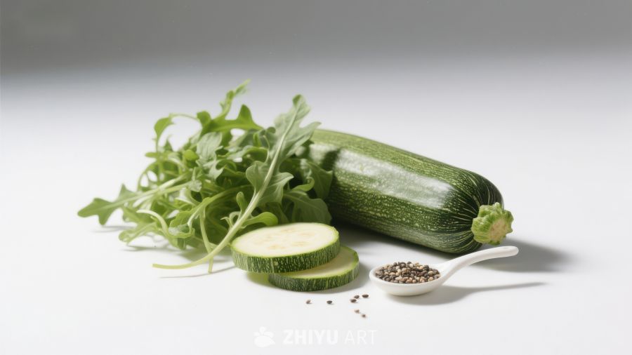 新鲜蔬菜与香料的组合