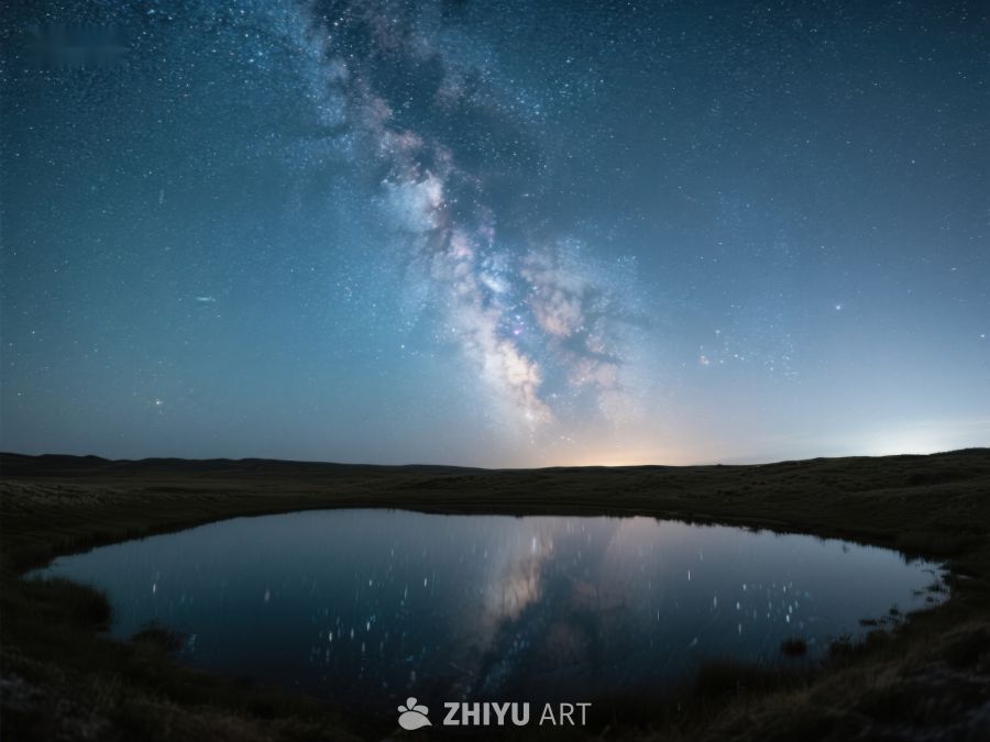 银河倒映湖面，夜空璀璨如梦 527