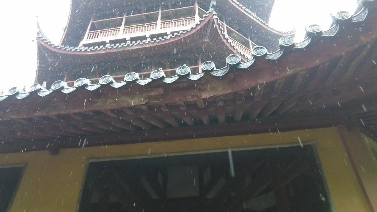 下雨素材雨水雨滴实拍 