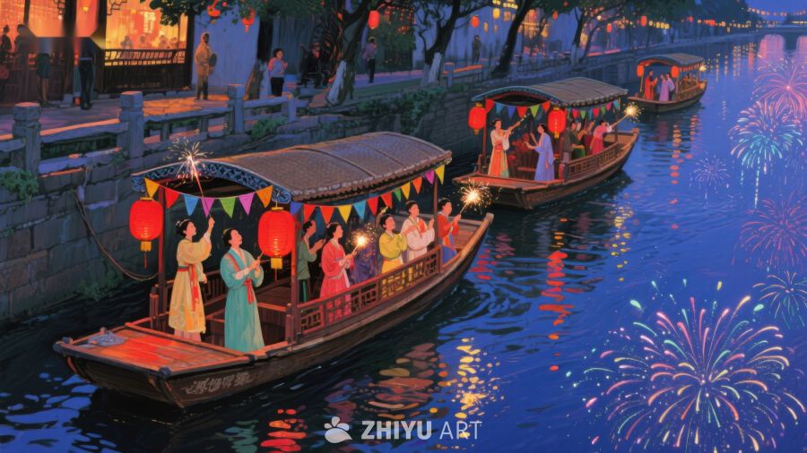 夜游河畔，灯火辉煌 1242