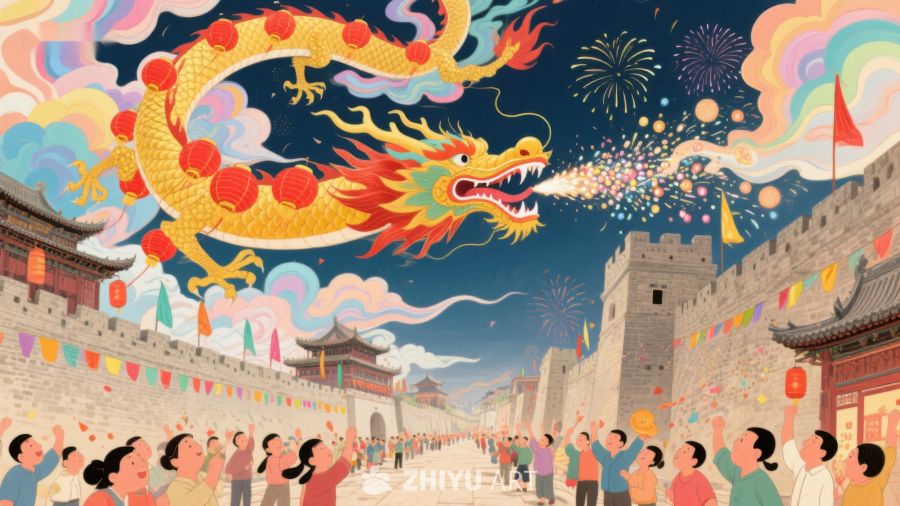 龙舞长城，欢庆节日 654